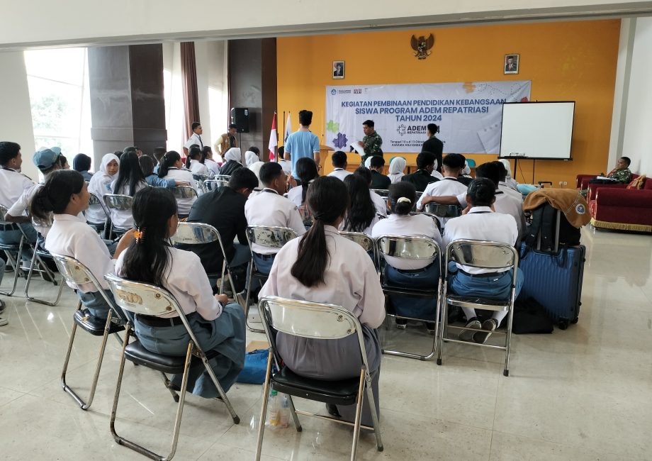 Kegiatan Pembinaan Pendidikan Kebangsaan Siswa Program ADEM Repatriasi Tahun 2024